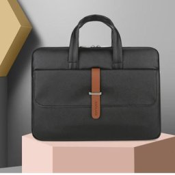Sac pour ordinateur portable en cuir PU imperméable pour hommes et femmes sac à main d'affaires
