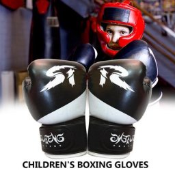 Gants de boxe en cuir PU 1 paire accessoires de protection pour le sport le karaté le muay-thaï