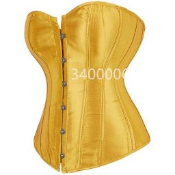 Caudatus-Bustier Corset Jaune pour Femme Corselet Sexy en Satin à Lacets Style Vintage Brocart