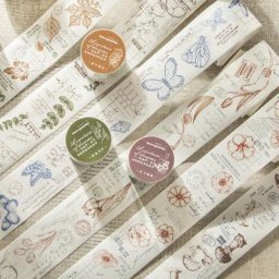 Ruban adhésif décoratif Vintage motif papillon plante fleurs masquage Washi étiquette