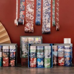 Lot de 15 rouleaux de papier Washi autocollants décoratifs pour Journal intime boîte cadeau