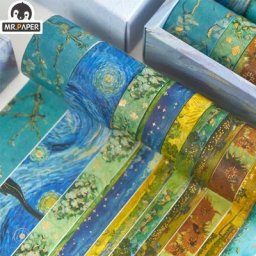 Mr. Papier 8 modèles 10 rouleaux de ruban adhésif boîte-cadeau Washi Tape Scrapbook décoration