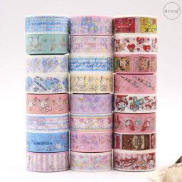 Washi Masking Tapes for DIY Cartoon Decorative Scrapbooking Adhesive Japanese Paper Stickers 5m