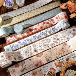 Washi Tape Scrapbooking Papeterie Esthétique Fournitures Scolaires Belle Fleur et Plante