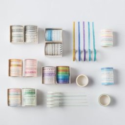 Lot de 10 autocollants japonais en papier motif rétro décoratif Slim Washi Tape Set Scrapbooking