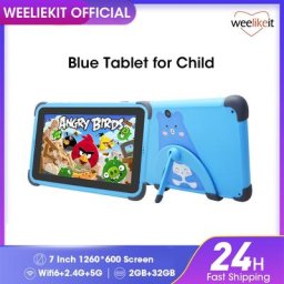 Weelikeit – tablette bleue pour enfants écran de 7 pouces Android 11 2 go de ram 32 go de rom