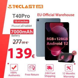 Patch last-Tablette Android 12 à charge rapide T40 Pro 8 Go 10.4 Go 128x2000 UNISOC T616