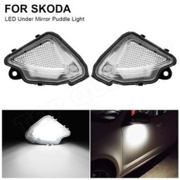 Lampes de flaque d'eau LED sous le rétroviseur latéral Skoda Octavia Karoq Kodiaq Superb 6000K