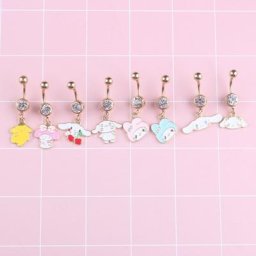 Anneau de piercing nombril mignon anneau de nombril bijoux de piercing ombilical animal lapin