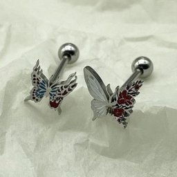 SION L-Piercing de langue en acier au titane bijoux perforés document dégoulinant d'huile