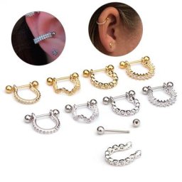 1 pièce Piercing Tragus Cartilage anneau hélice bijoux Labret Piericngs titane Piercing bijoux de