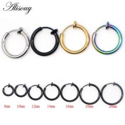 Alisouy – boucles d'oreilles à Clip pour femmes et hommes faux Clip de printemps pour le nez