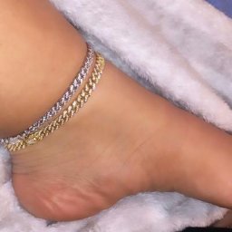 Bracelet de cheville en zircone cubique pour femmes et filles chaîne fine de pied de plage 6.5mm