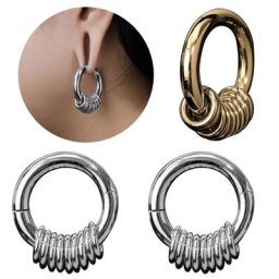 Vanku – anneau rond populaire pour bouchons d'oreille extensibles Piercing en acier inoxydable