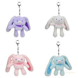 Y4UD – porte-clé en peluche à longues oreilles de lapin pendentif de sac à dos de fille ornement