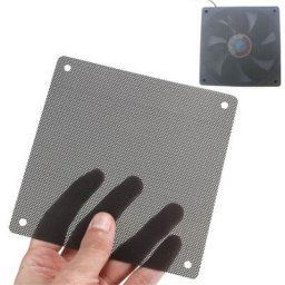 5 pièces/lot 120mm Cuttable noir PVC PC ventilateur filtre anti-poussière boîtier ordinateur maille