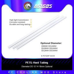 PETG tuyau rigide pliable de tube dur 50CM 16MM/14MM/12mm transparent 1pcs B-PETGWP de tuyauterie