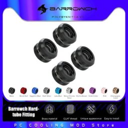 Barrowc 4Pcs Raccord De Tube Dur Colorcomparateur Connecteur De Tuyau Pour Hong14mm Acrylique PETG