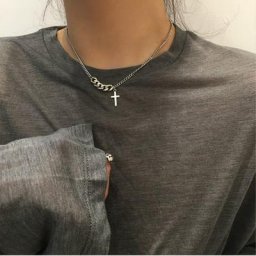 JOGothic-Collier court croisé pour femme bijoux fantaisie pull déclaration accessoires zones me