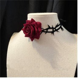 Colliers de la présidence de la mode pour femmes tour de cou punk grand pendentif fleur FLORNY