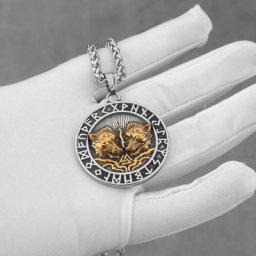 Collier de motard en acier inoxydable pour homme pendentif vintage amulette de mode bijoux