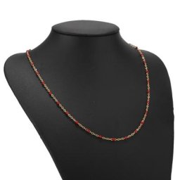 Collier Ras du Cou en Acier Inoxydable localité pour Femme Bijou Mignon et Délicat Perle