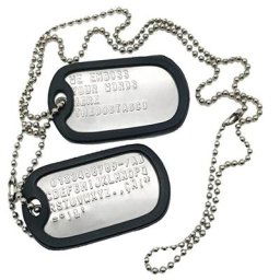 Ensemble de 2 Colliers Militaires en Acier Inoxydable avec Étiquette de Chien Style Armée avec