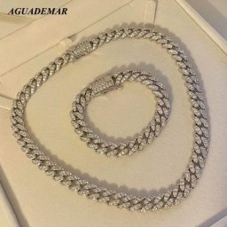 Collier à maillons cubains pour hommes et femmes 13mm Miami haute qualité Bling AAA biscuits