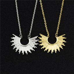Collier à chaîne en acier inoxydable pour femmes Vintage ethnique gitane tibétain grand métal