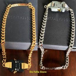 Collier boucle en acier inoxydable pour hommes et femmes 20FW ALYX 1017-ALYX-9SM breloque logo