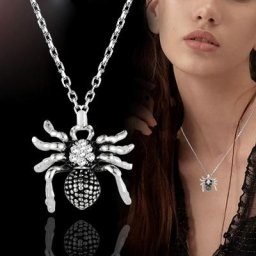 SINLEERY – collier ras du cou araignée pour femmes en acier inoxydable couleur or argent
