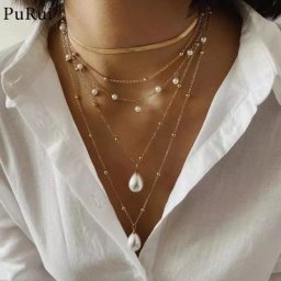Collier de perles bohème pour femmes pendentifs en forme de cœur bijoux de cou multicouches