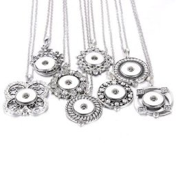 Colliers de la présidence avec bouton pression en métal pour femmes et filles pendentif à pression
