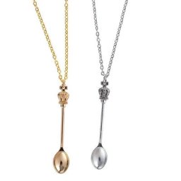 Collier cuillère couronne Mini bijoux classiques Alice collier cuillère couronne collier de fête