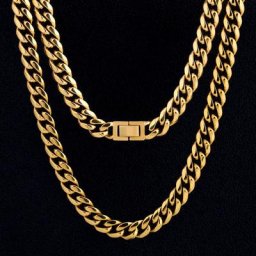 Chrchic-Collier à maillons cubains en acier inoxydable pour homme bijoux hip-hop Miami 10mm