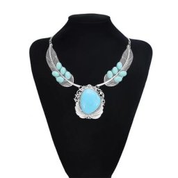 Colliers de la présidence Boho Ethnic DstressDangle pour femmes Chokers sculptés vintage Plume en