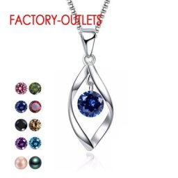 Collier pendentif personnalisé en argent regardé 925 pour femmes et filles bijoux fantaisie perle