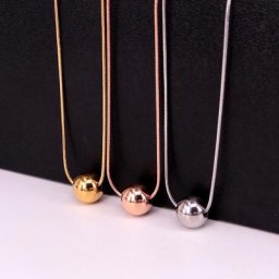 Collier pendentif boule en acier rond ATIC solide pour femme bijoux de salle Sophia cadeaux