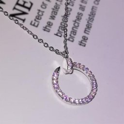 Pendentif d'ongle mignon avec pierre de Zircon scintillante collier pour femmes longue chaîne en