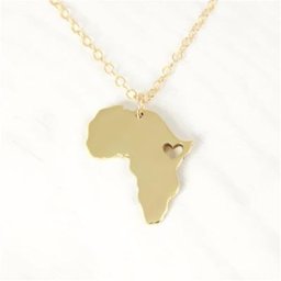 Collier carte africaine pays de l'afrique du sud collier Adoption éthiopien Ciondolo afrique amour