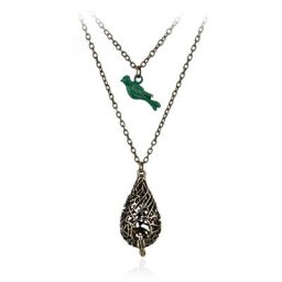 Collier accent d'oiseau pour femme The Vampire Diaries Elena CrucLovely Bird Cages pendentif