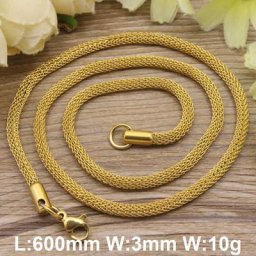 Bijoux en acier inoxydable pour femmes et hommes collier tendance couleur or et argent nouvelle