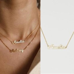 Collier avec nom personnalisé pour femmes 1 pièce pendentif Simple en or plaque signalétique en