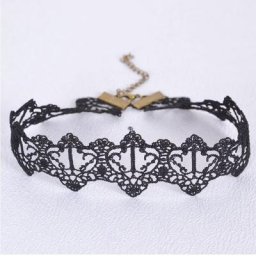 Collier ras du cou en dentelle noire pour femmes couronne tatouage fleur ras du cou 2016