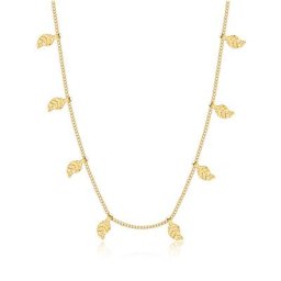 Collier en acier inoxydable plaqué or pour femme tour de cou amulette du cuir chevelu doré bijoux