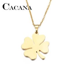 CACANA-Collier en Acier Inoxydable pour Homme et Femme Pendentif en Argent Everver pour Amoureux
