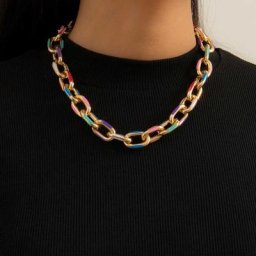 Hip Hop – Bracelet goutte à goutte d'huile pour filles chaîne épaisse pour femmes accessoires de