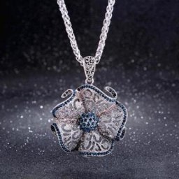 Collier long pendentif fleur vintage pour femme chandail creux bijoux de fête pour femme cadeaux