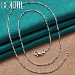 DOTEFFIL-Collier en argent regardé 925 pour homme et femme bijoux fantaisie breloque de mariage