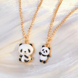 Collier pendentif ours animal pour femme alliage tout droit pour la fête d'anniversaire
